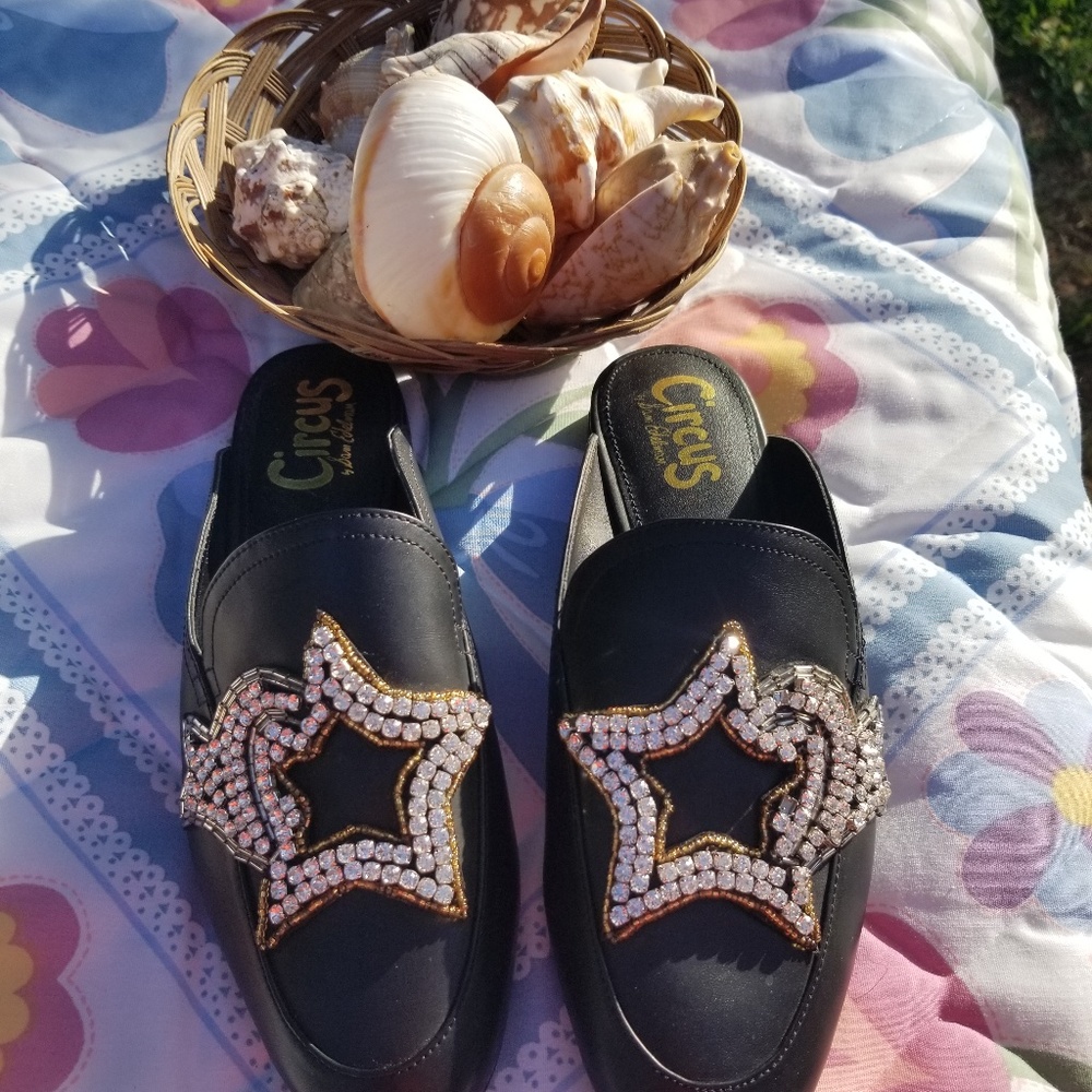 Circus Sam Edelman Slides Black Pelman Rhinestone